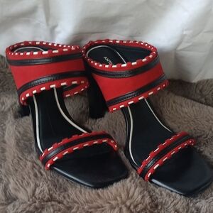 ANTONIO MELANI Red and Black Heels